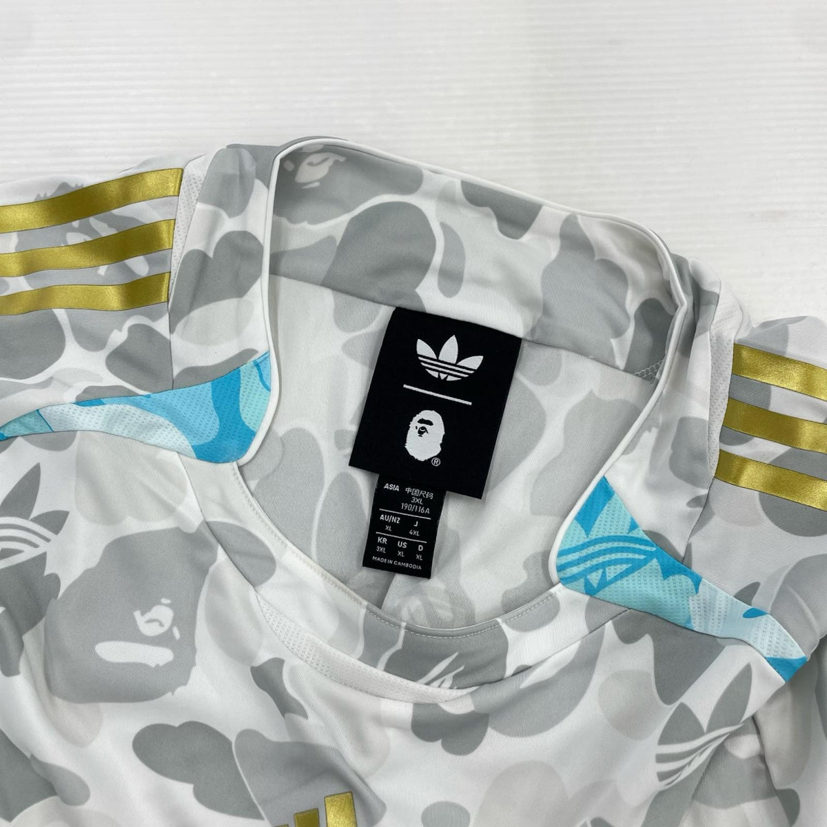 半袖Tシャツ adidas TEAMGEIST TEE BAPE A-3XL グレー