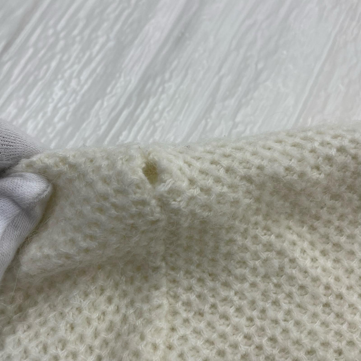ニット Pique Knit Jumper WHT M ホワイト