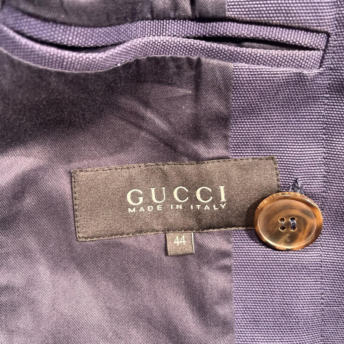 GUCCI 12AW Pコート 44 ブルー