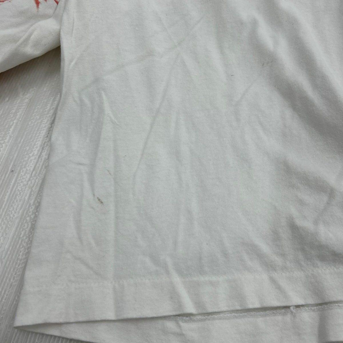 長袖Tシャツ 00s フレイムパターンL/S Tee 白 L L ホワイト