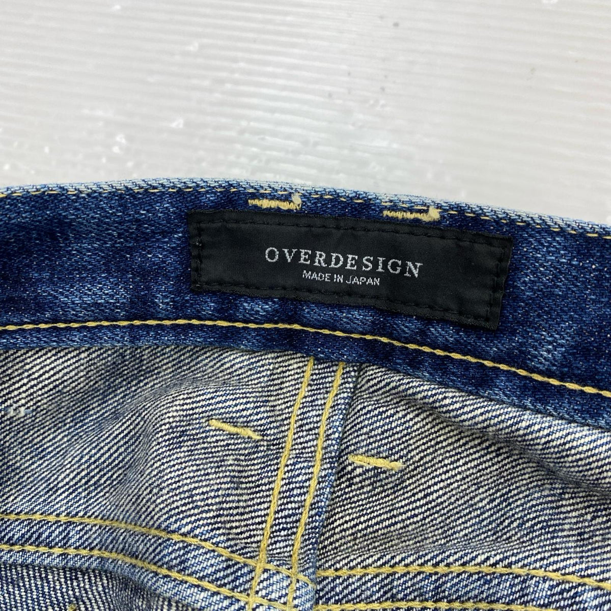 デニムパンツ リペア加工デニム 30 ブルー