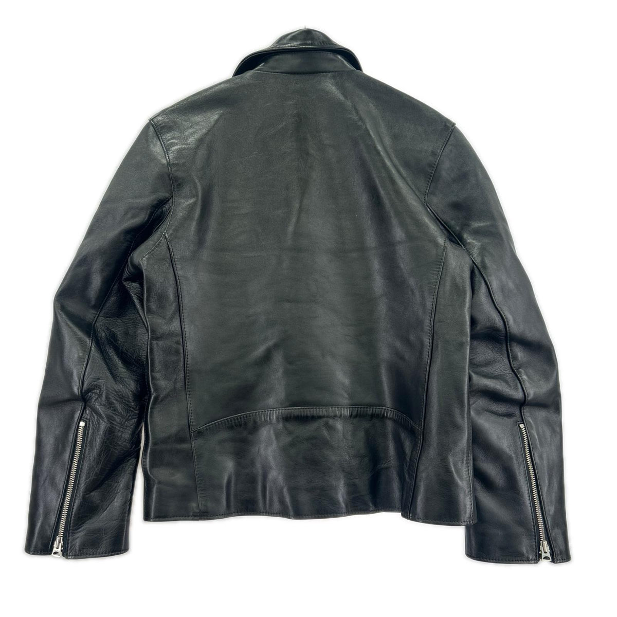 レザージャケット iade leather ダブルライダース(S) S ブラック