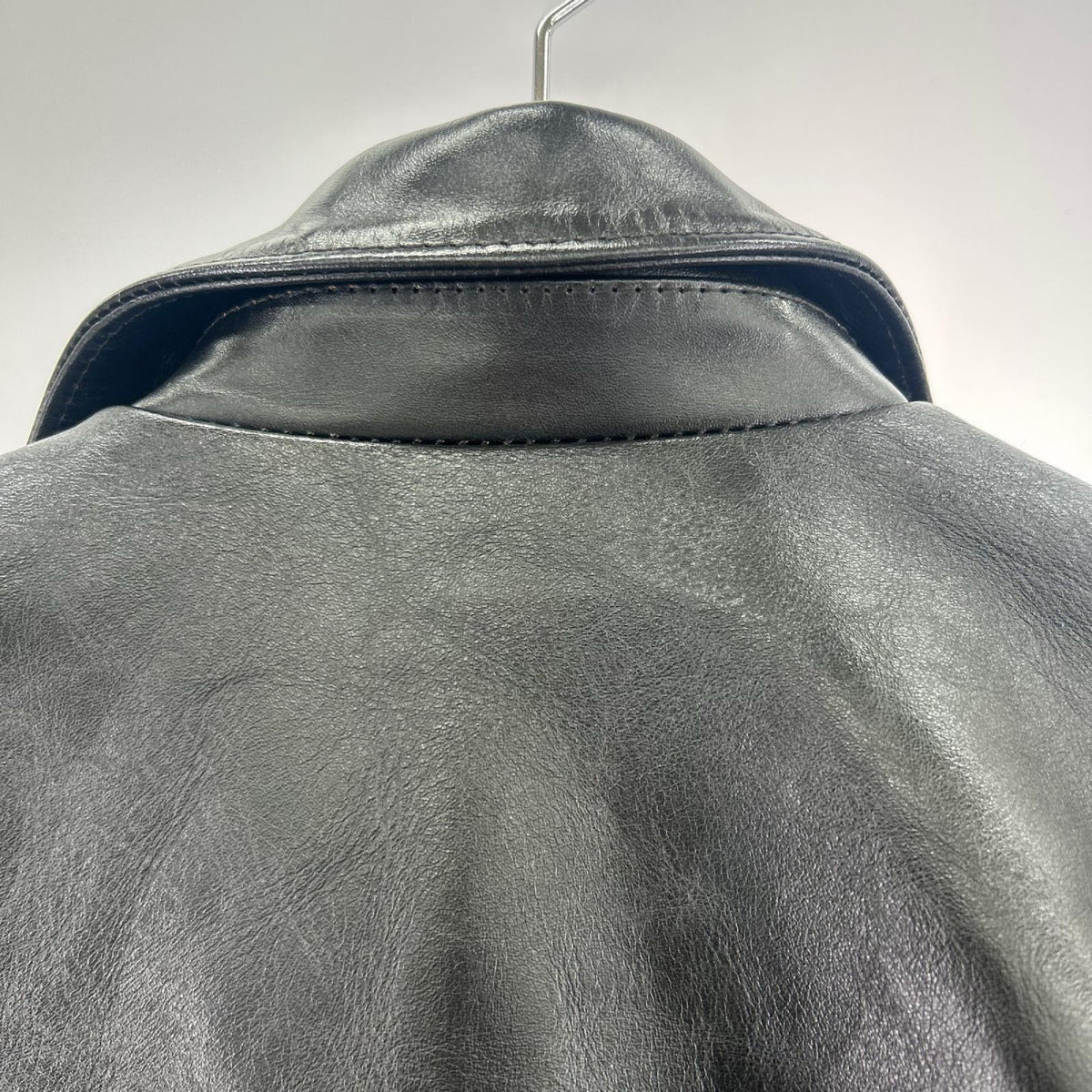 レザージャケット iade leather ダブルライダース(S) S ブラック