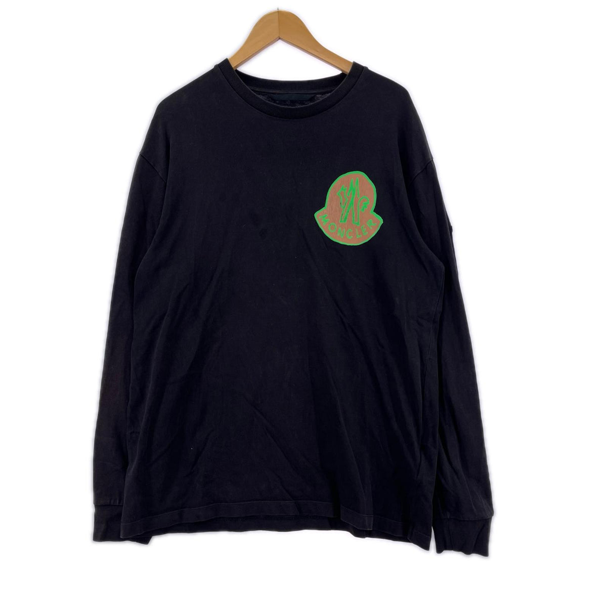 長袖Tシャツ MONCLER GENIUS MAGLIA T-SHIRT L/S カットソー ブラック M ブラック