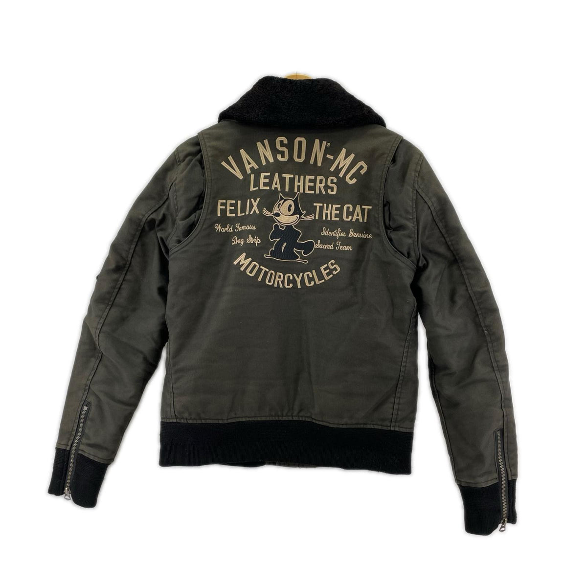 ジャケット VANSON x FELIX THE CAT (S) S カーキ