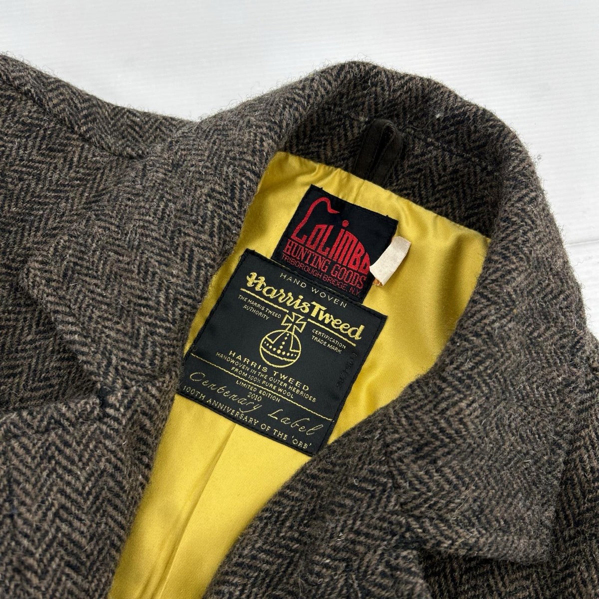 ジャケット HARRIS TWEED ORIGINAL GUN COAT WOOL L L ブラウン