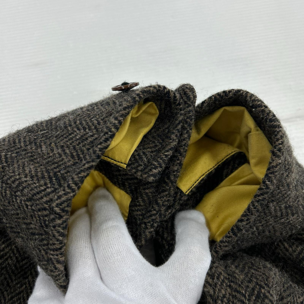 ジャケット HARRIS TWEED ORIGINAL GUN COAT WOOL L L ブラウン