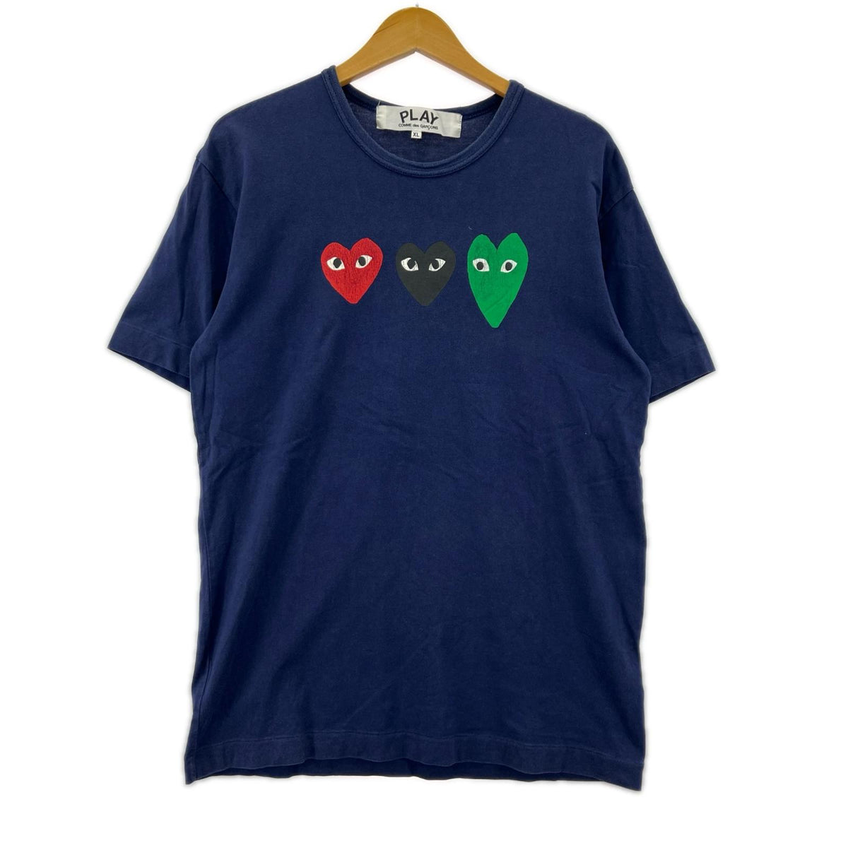 半袖Tシャツ HEART TRIPLE PRINT 紺 3色