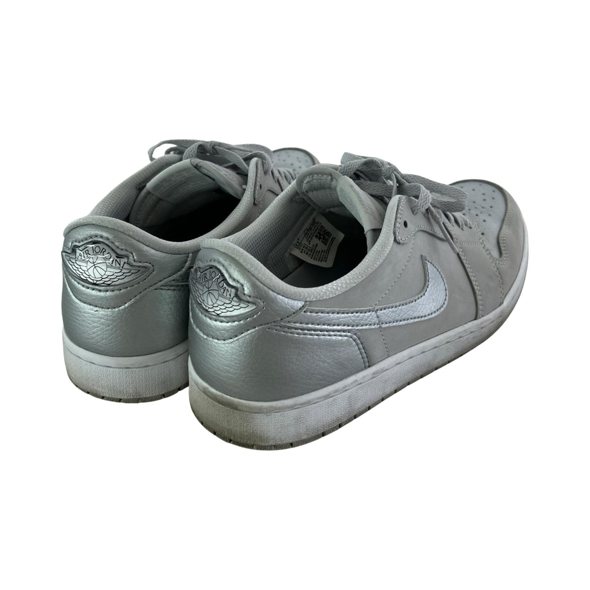 スニーカー AIR JORDAN 1 RETRO LOW OG Metallic Silver CZ0790-002 28.5cm (US10 1/2 UK10 EU47)