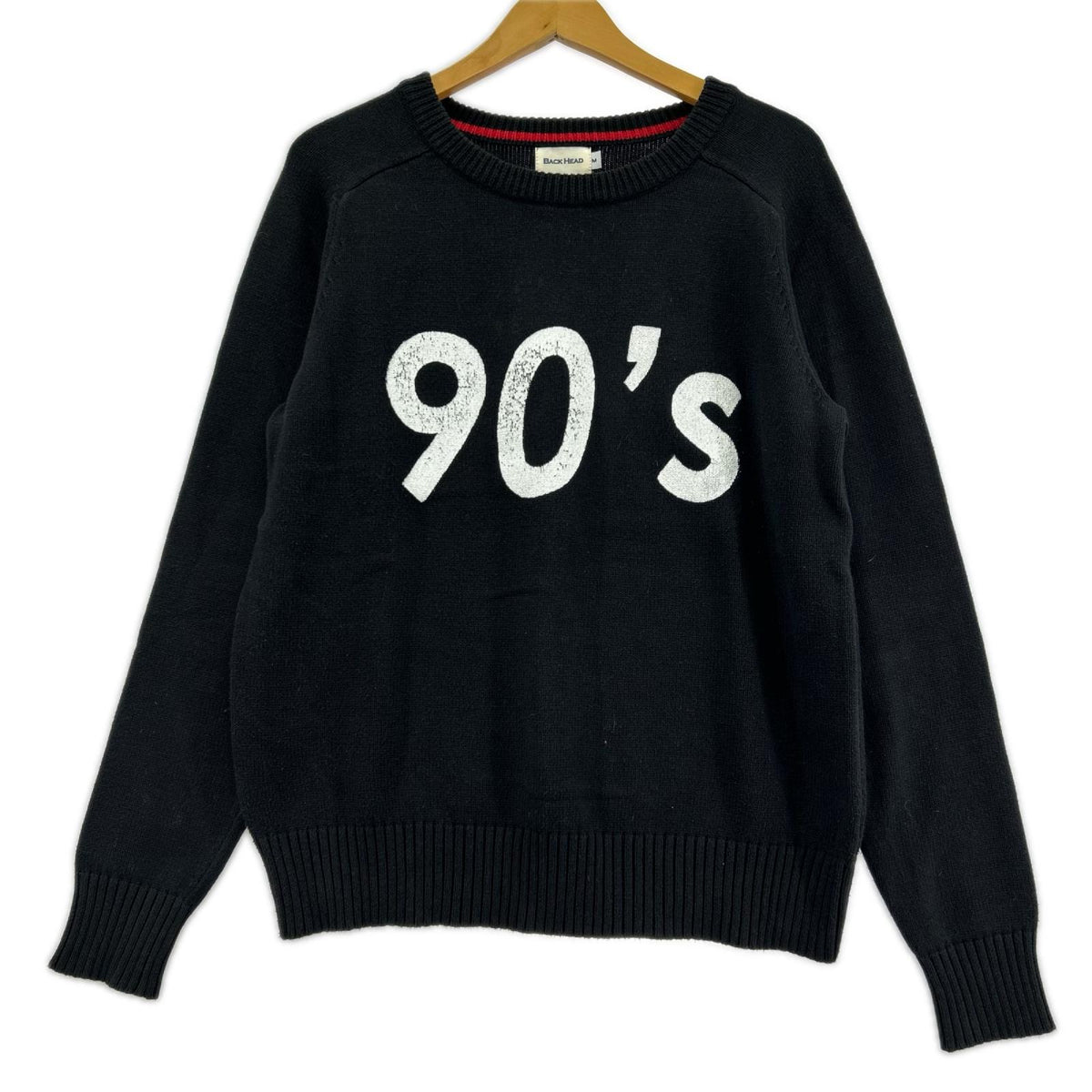 ニット BACK HEAD 90sペイント BLK M M ブラック