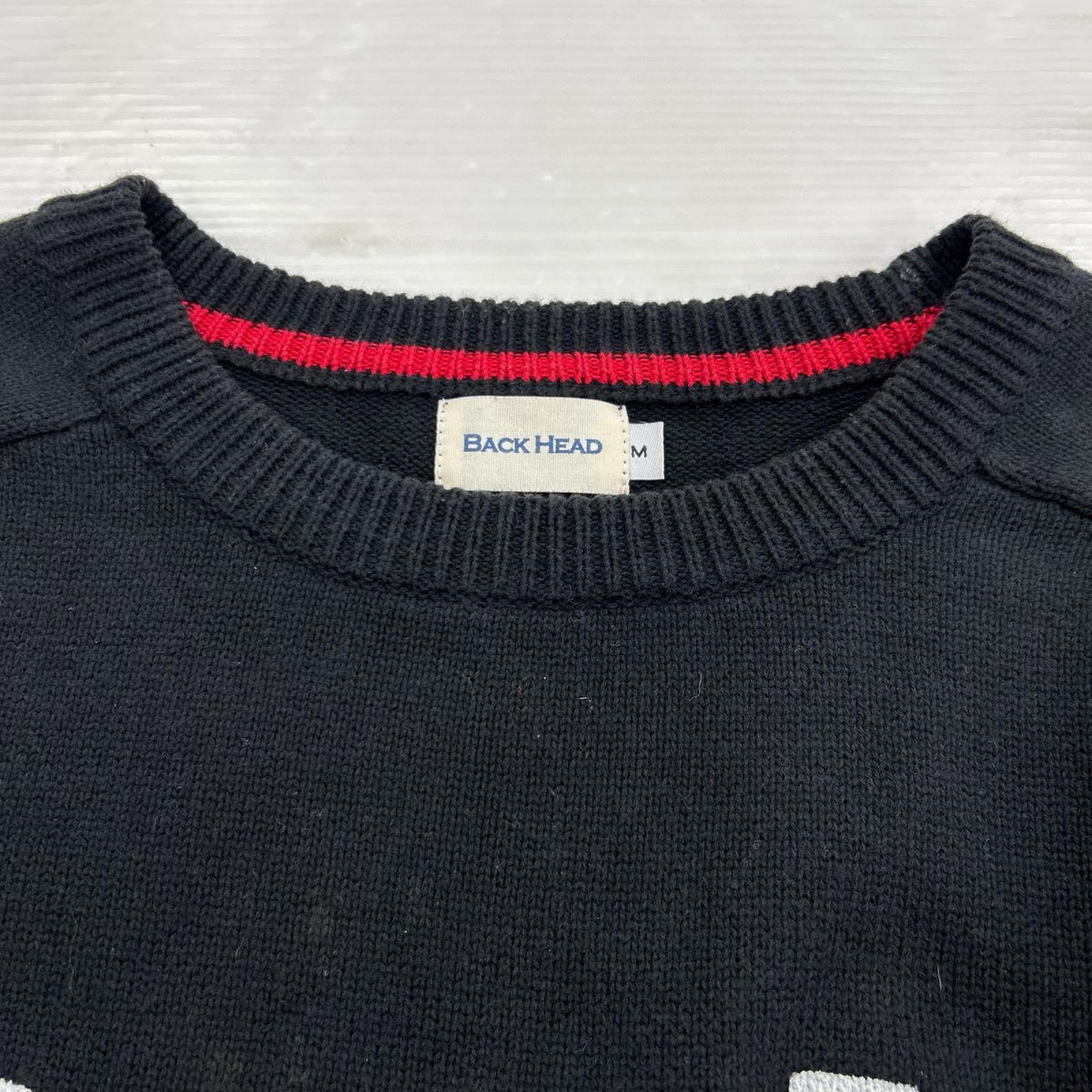 ニット BACK HEAD 90sペイント BLK M M ブラック