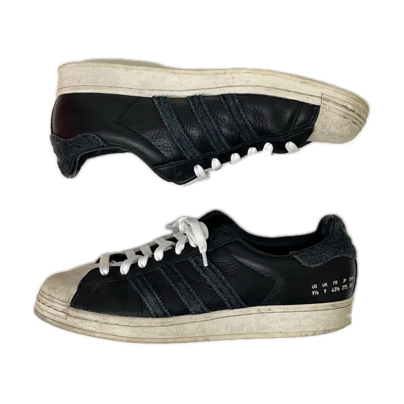 スニーカー adidas SUPERSTAR レザースニーカー ブラック 27.5cm (US9 1/2 UK9 EU45)
