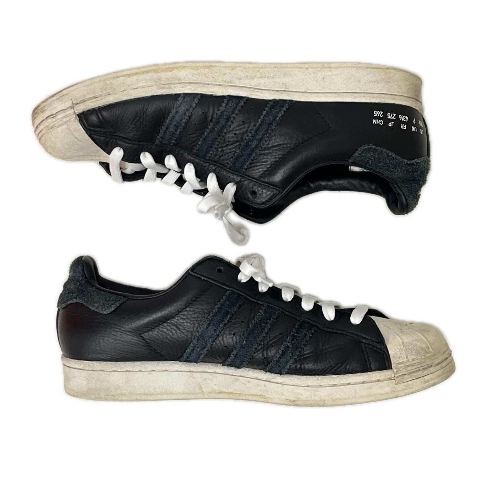 スニーカー adidas SUPERSTAR レザースニーカー ブラック 27.5cm (US9 1/2 UK9 EU45)