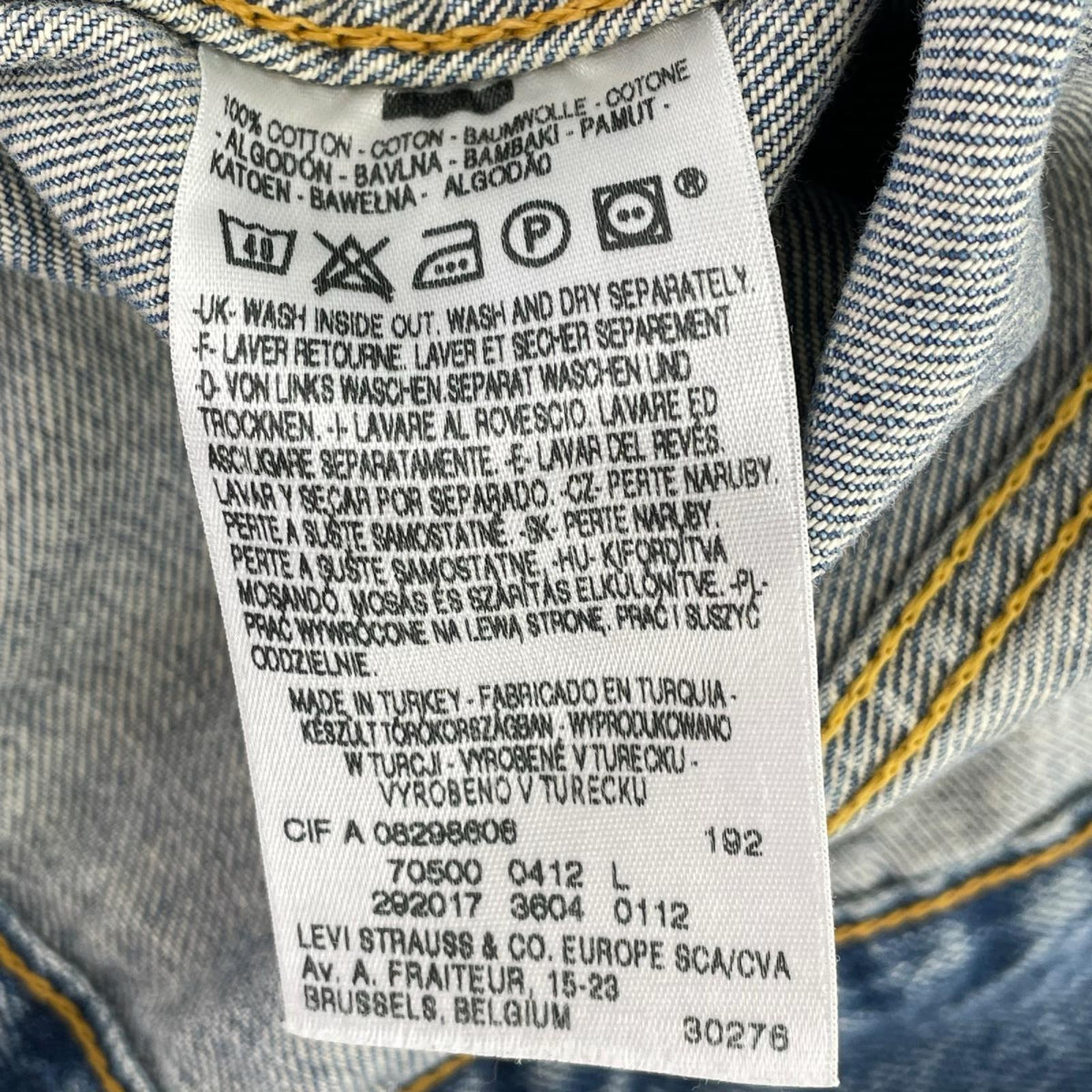 デニムジャケット Last Gang in town vintage デニムベスト L ブルー