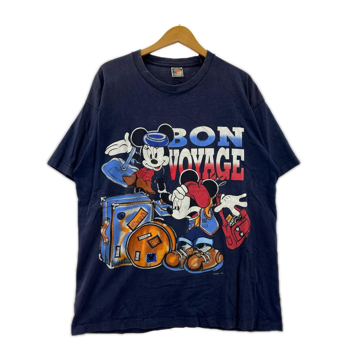 半袖Tシャツ Mickey BON VOYAGE 紺