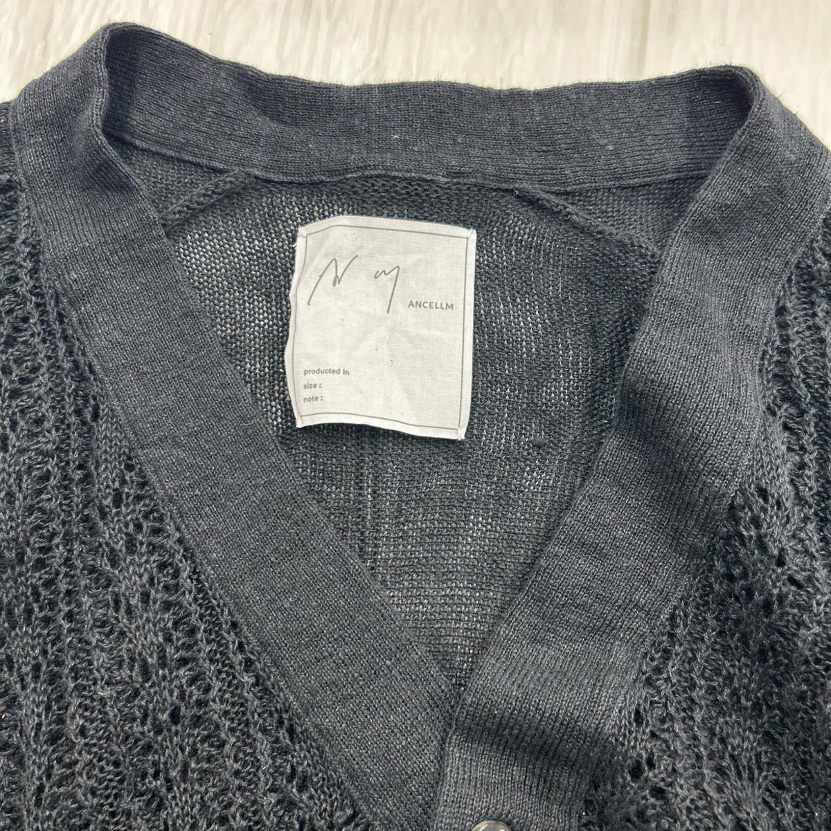 カーディガン 26SS/LACED KNIT CARDIGAN/1/ブラック 2 ブラック