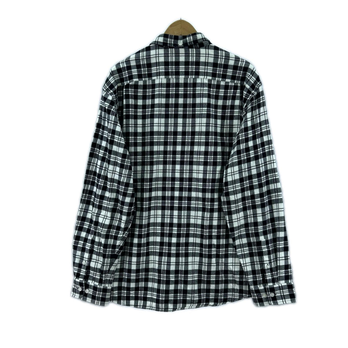 長袖シャツ 25FW Plaid Flannel Shirt/黒白/L L