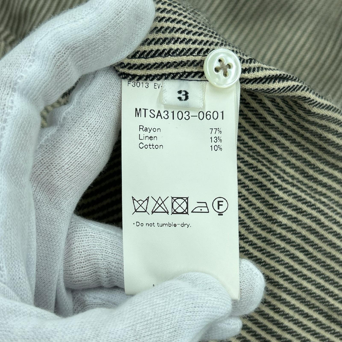 半袖シャツ MTSA3103 0601/ヒッコリーストライプ/SS/3 3