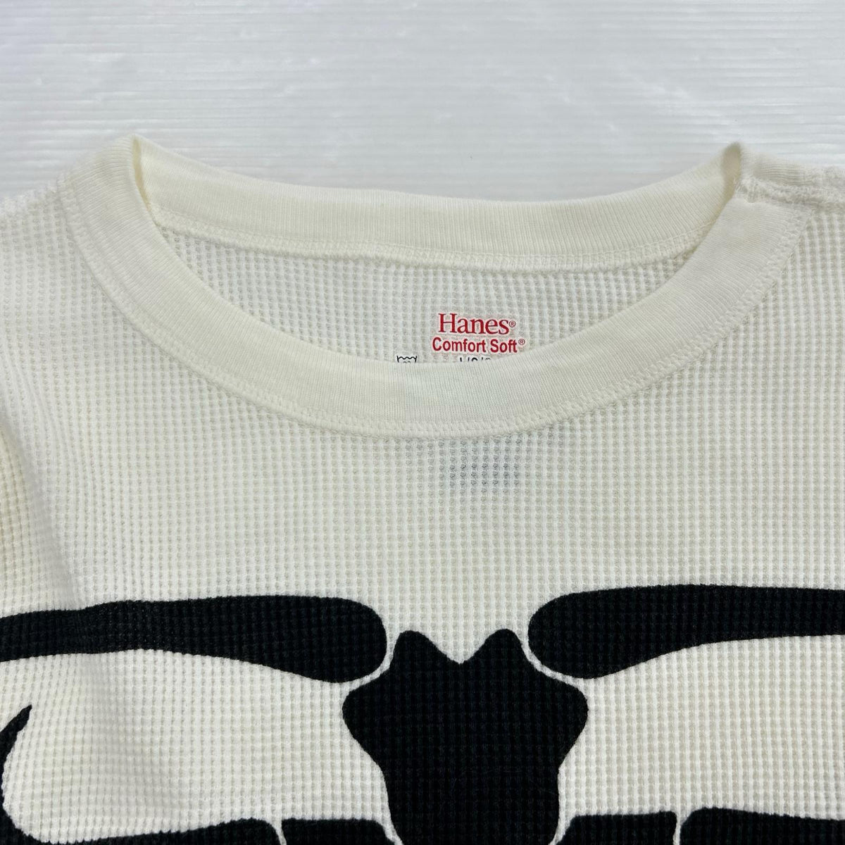 長袖Tシャツ HANES/ボーン/サーマル/白 L ホワイト