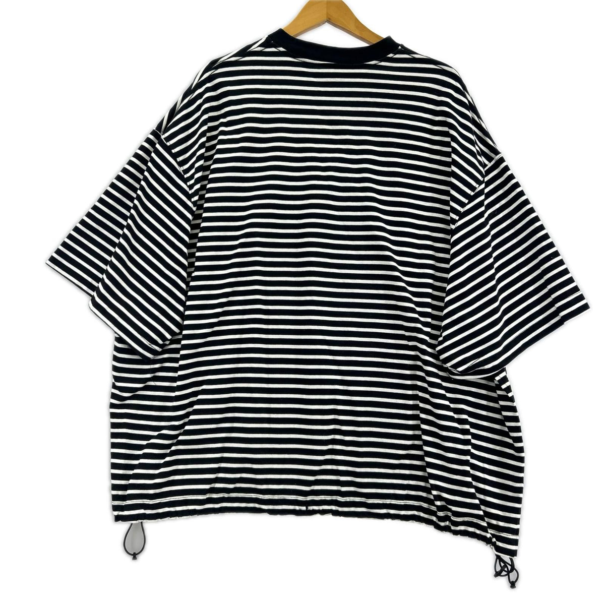 半袖Tシャツ ボーダー/バルーン/黒白 M ブラック