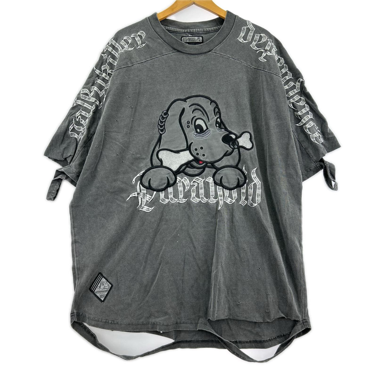 半袖Tシャツ GALFY 病みに染まりし反戦Tシャツ 大型犬 ブラック