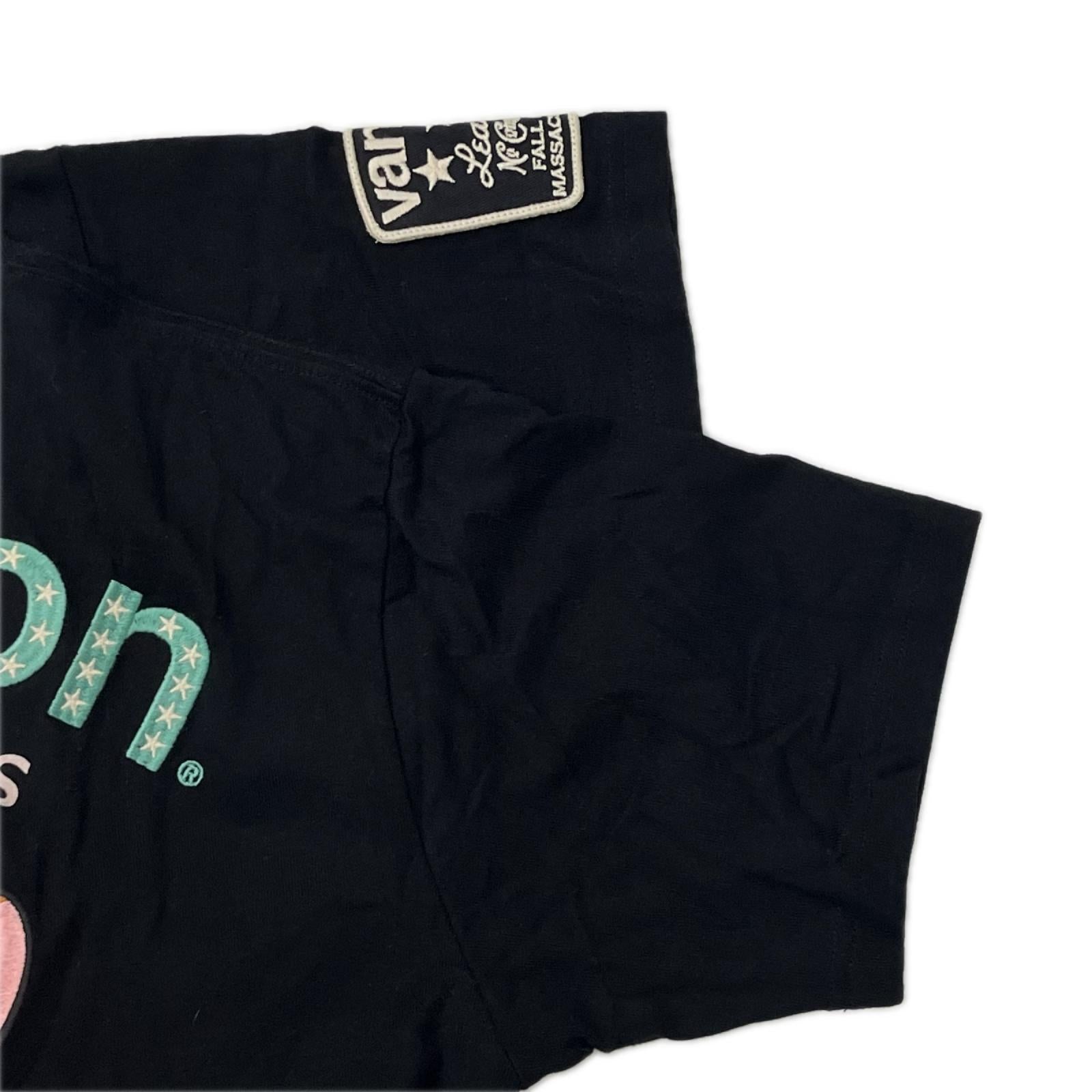 半袖Tシャツ VANSON トムとジェリー 刺繍Tee L ブラック L ブラック