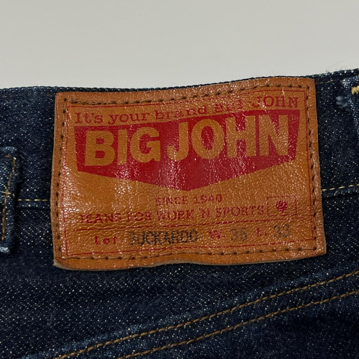 デニムパンツ Big John BUCKAROO カイハラ社 セルビッチデニム 36 インディゴ 36