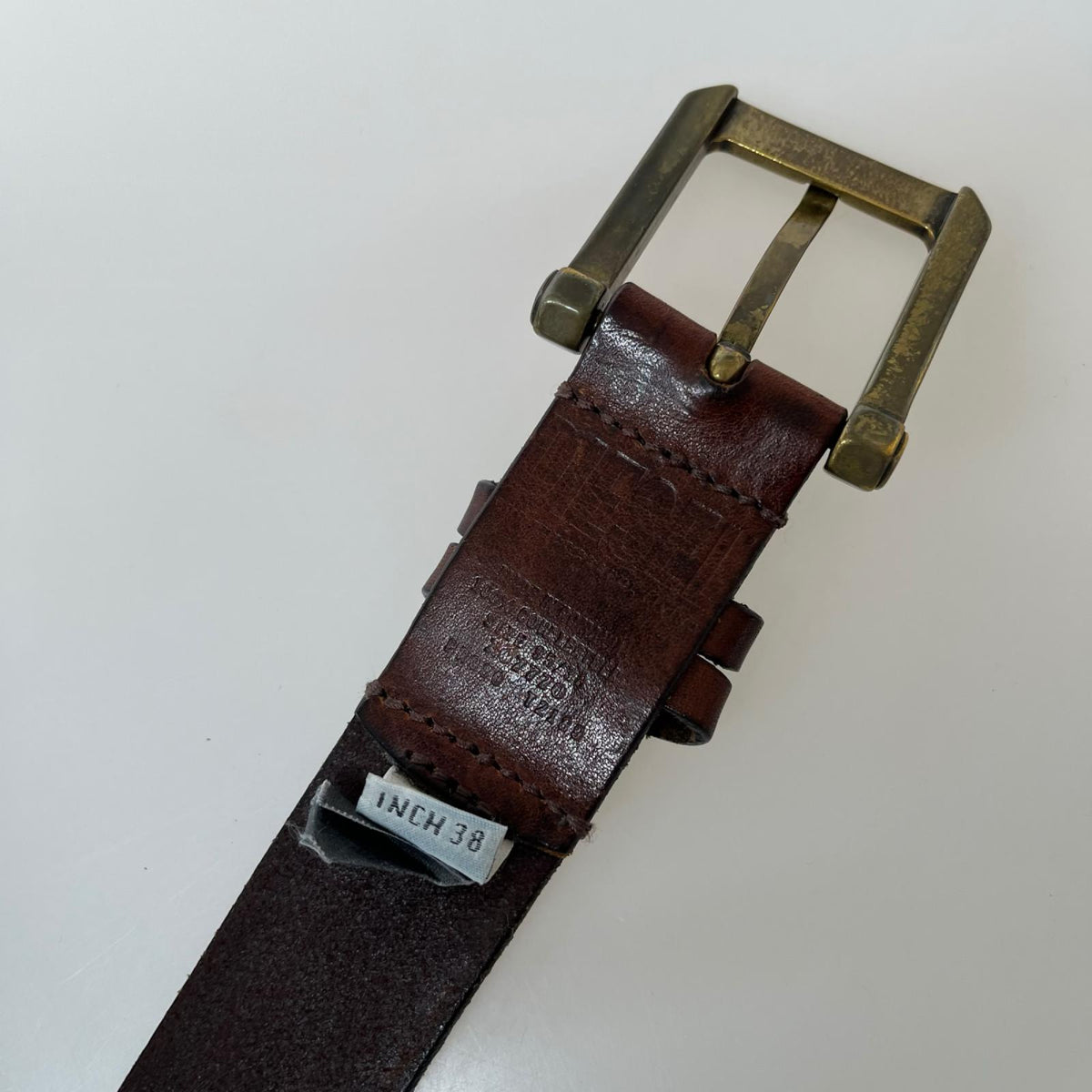 その他アクセサリー レザーベルト ブラウン 38 ブラウン