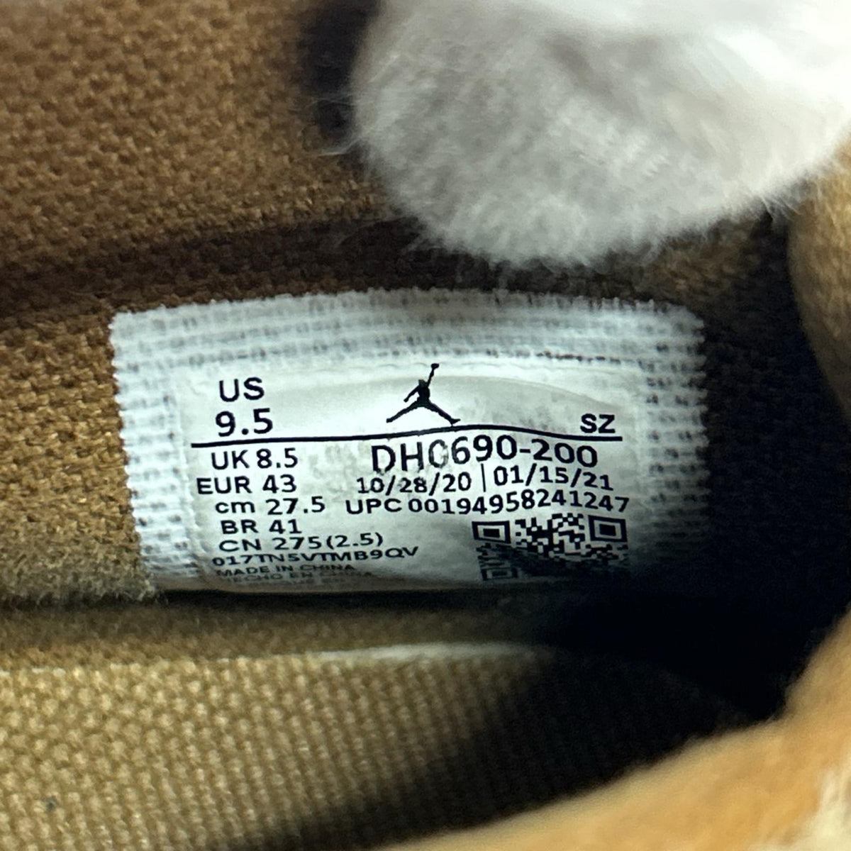 スニーカー × Travis Scott Air Jordan 6(27.5) 27.5cm (US9 1/2 UK9 EU45) ベージュ