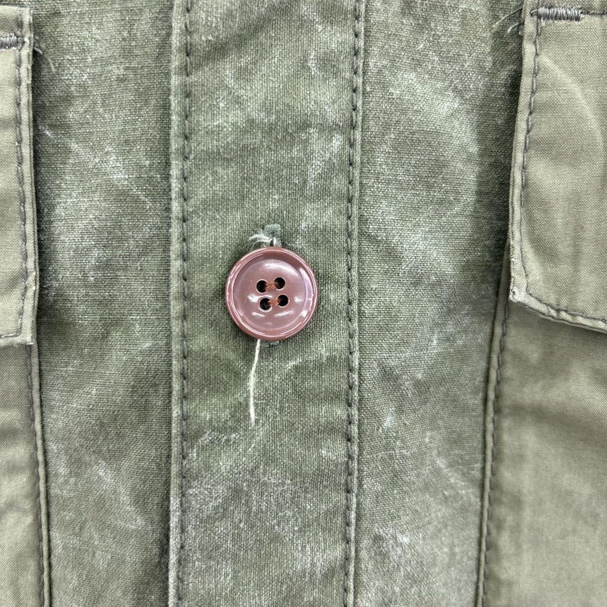 ジャケット FIRE EMB DENIM M-43 MILITARY JACKET L カーキ