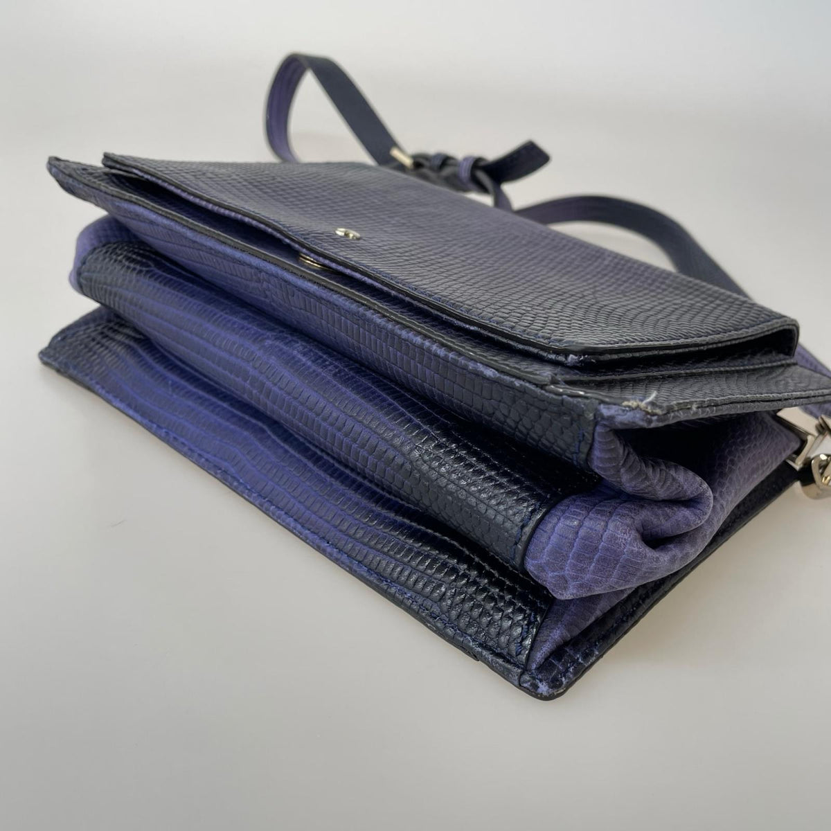 ショルダーバッグ Madison avenue collection アリゲーター ネイビー ネイビー