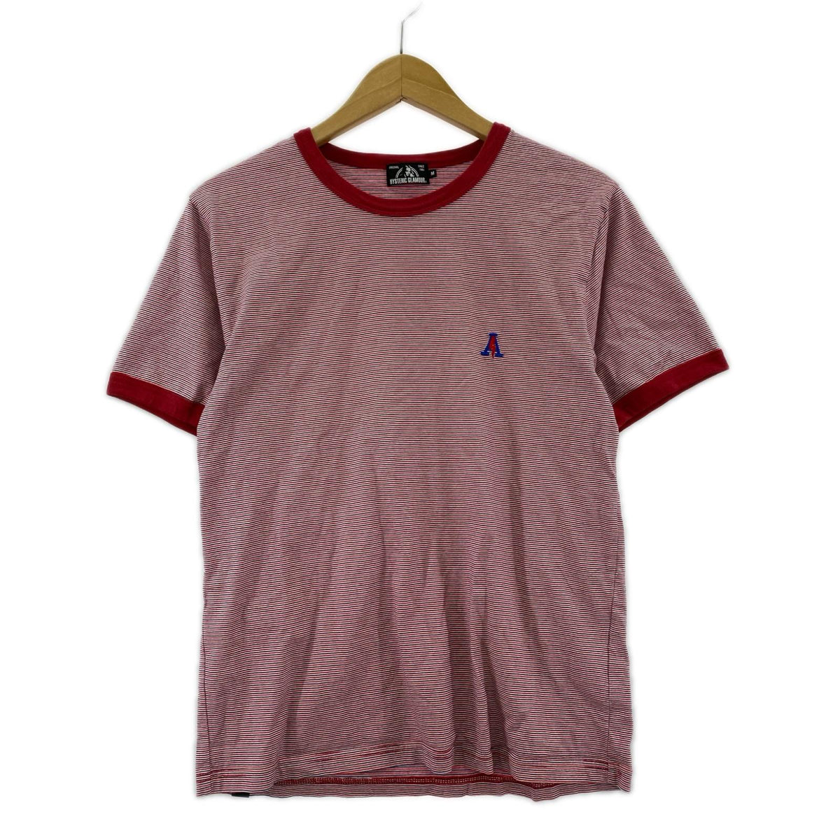 半袖Tシャツ ボーダー 赤 M レッド