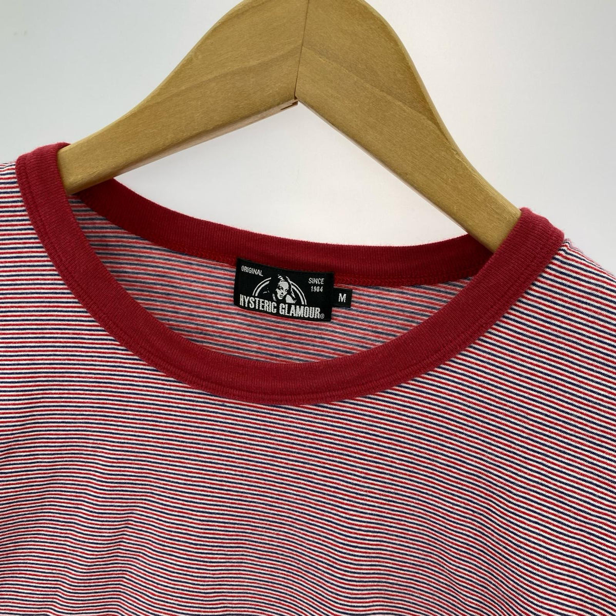 半袖Tシャツ ボーダー 赤 M レッド