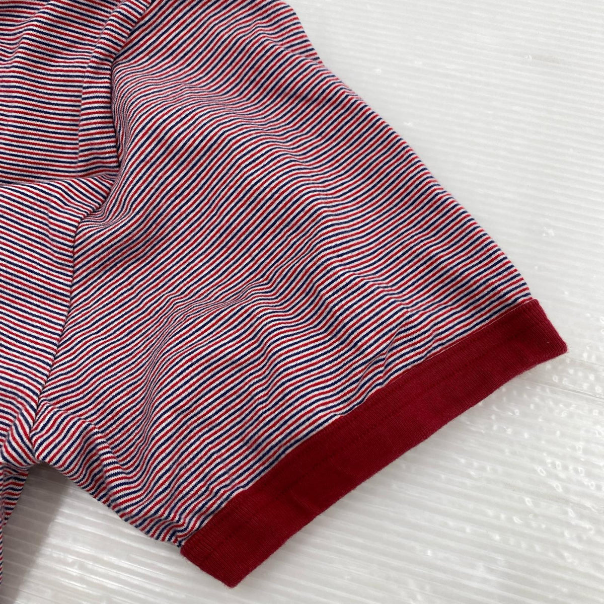 半袖Tシャツ ボーダー 赤 M レッド
