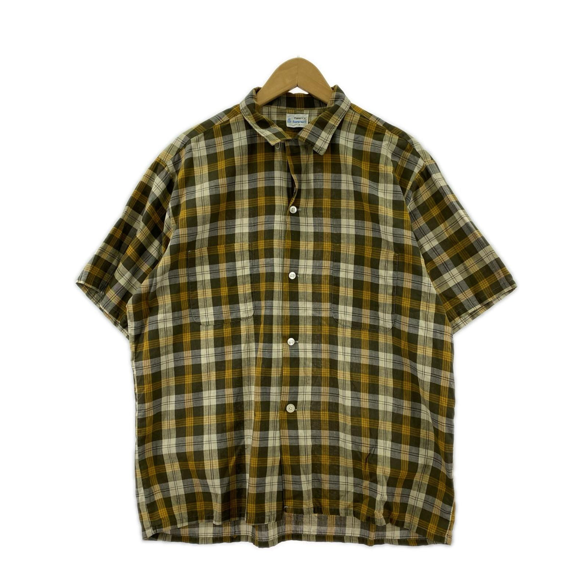 半袖シャツ PENNY'S 60s 船タグ オープンカラーシャツ (L) L