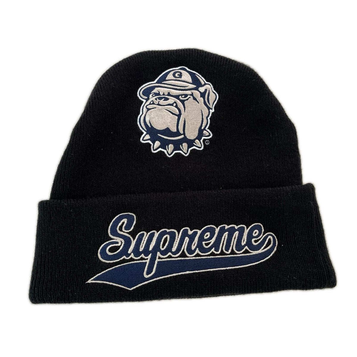 ニットキャップ 23fw Mitchell & Ness NCAA Beanie 黒 ブラック
