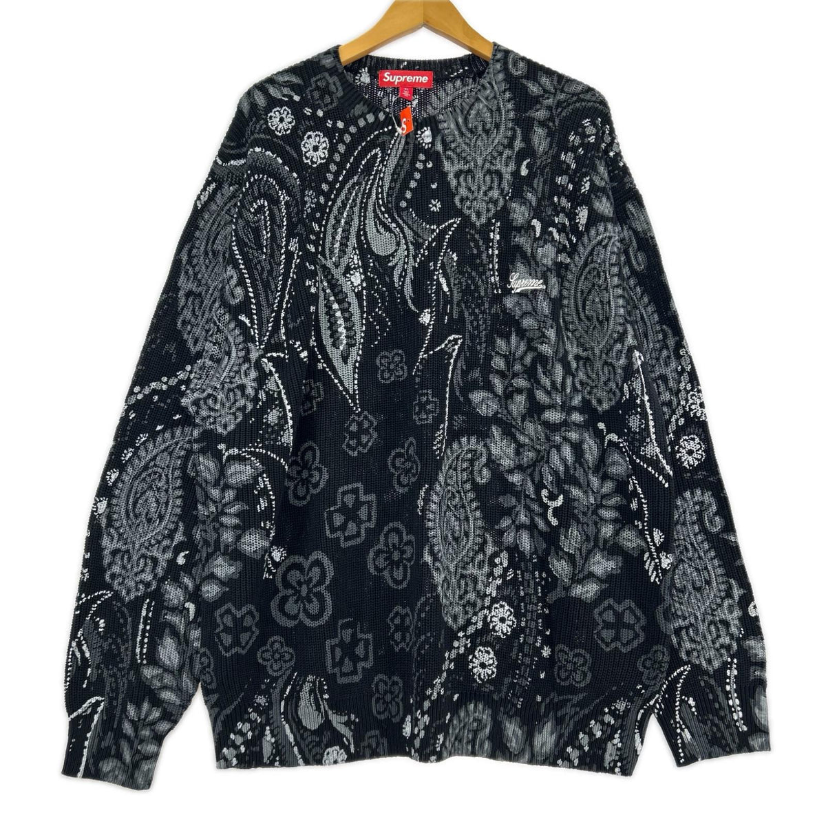 ニット Supreme Printed Paisley Sweater 黒 (XL) ブラック