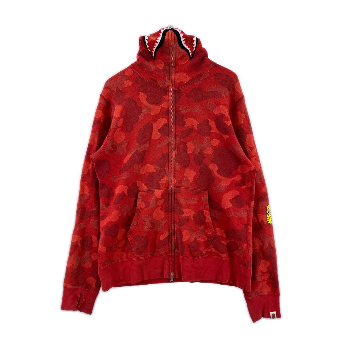 パーカー シャークパーカー カモ柄 赤 (L) L