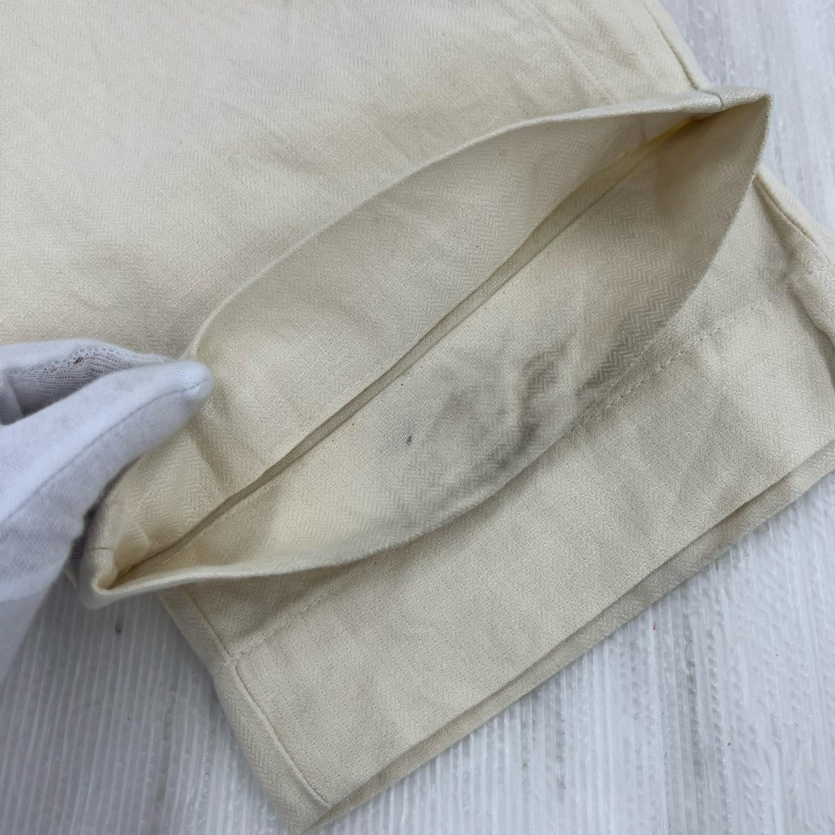 パンツ 90s Linen × Cotton WHT W35 ホワイト