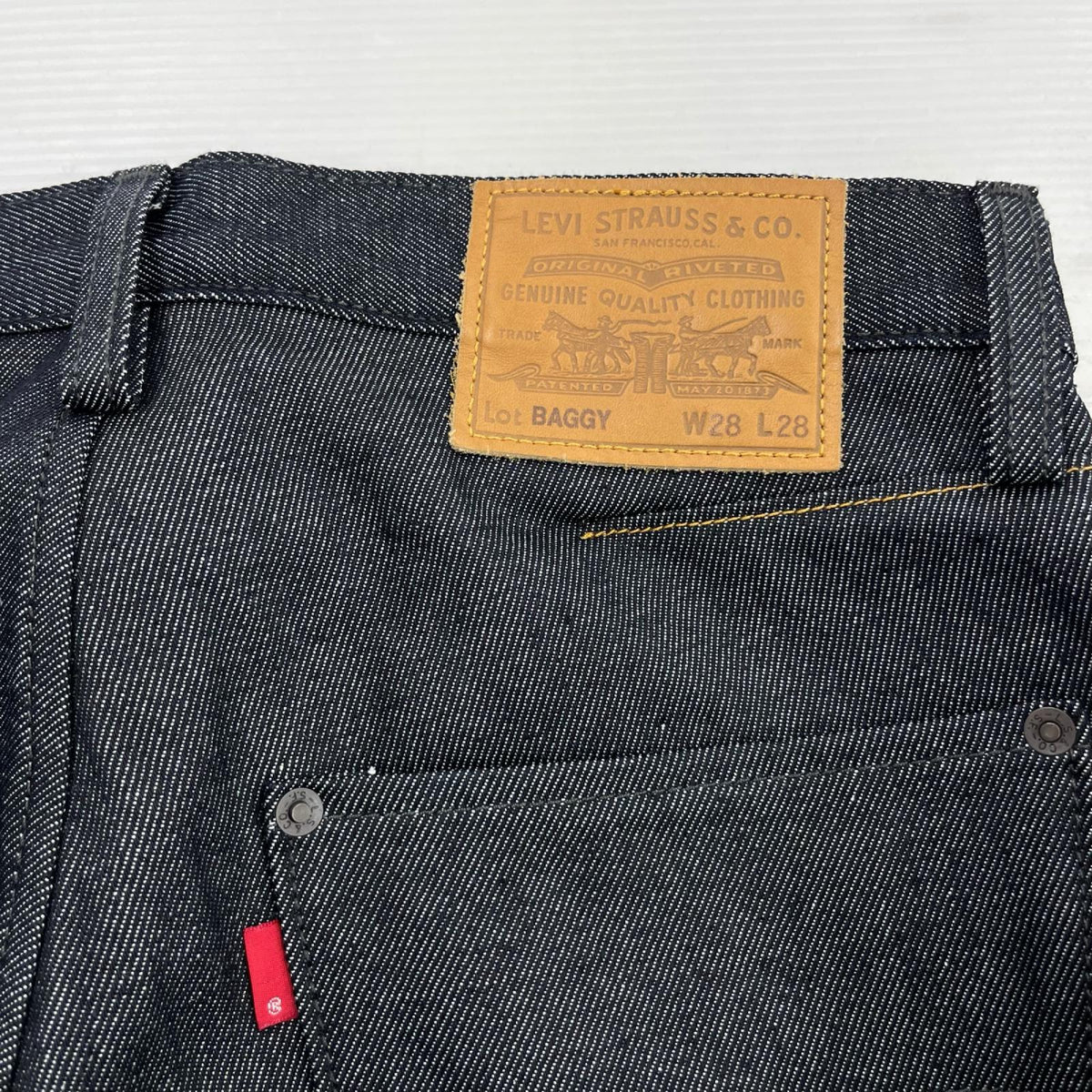 デニムパンツ Levi's×EDIFICE 25AW BAGGY TWISTED BELTED DENIM PANT
