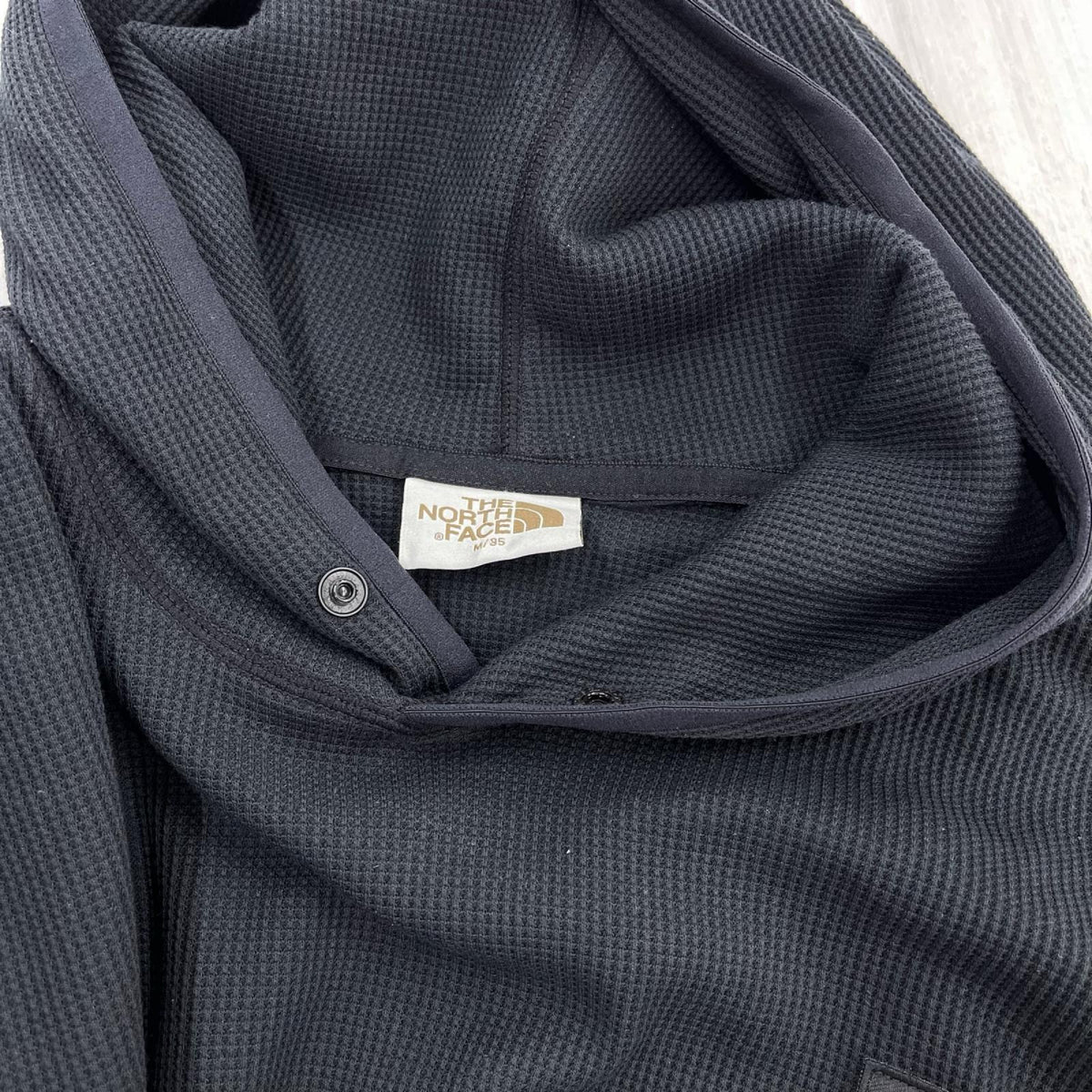 パーカー WAFFLE HOOD PULLOVER M ブラック
