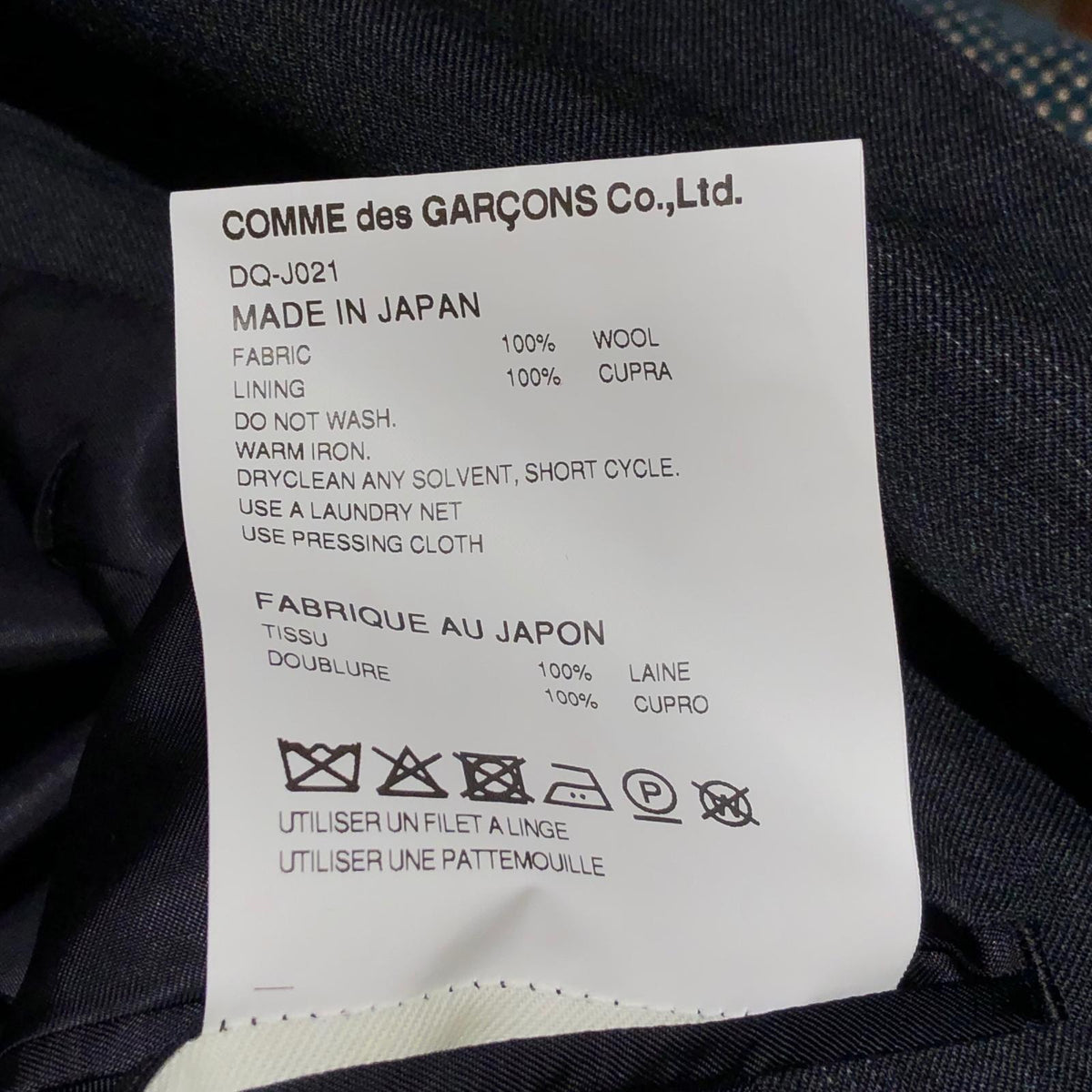 テーラードジャケット HOMME DUEX 26SS ウールギャバジンチェックジャケット M M