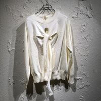 カーディガン 26SS バックボウタイ フロントボタン カーディガン S