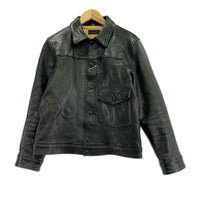 ジャケット FAR EASTERN ENTHUSIAST DESERPA TYPE 1ST レザートラッカージャケット S ブラック S ブラック