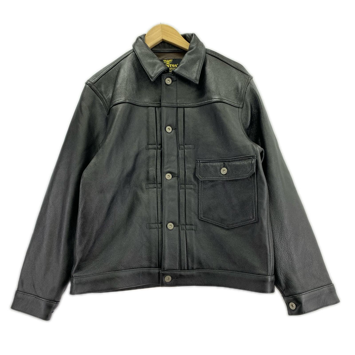 ジャケット HOUSTON COW LEATHER TRACK JACKET 38R ブラック ブラック
