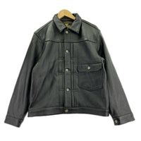 ジャケット HOUSTON COW LEATHER TRACK JACKET 38R ブラック ブラック