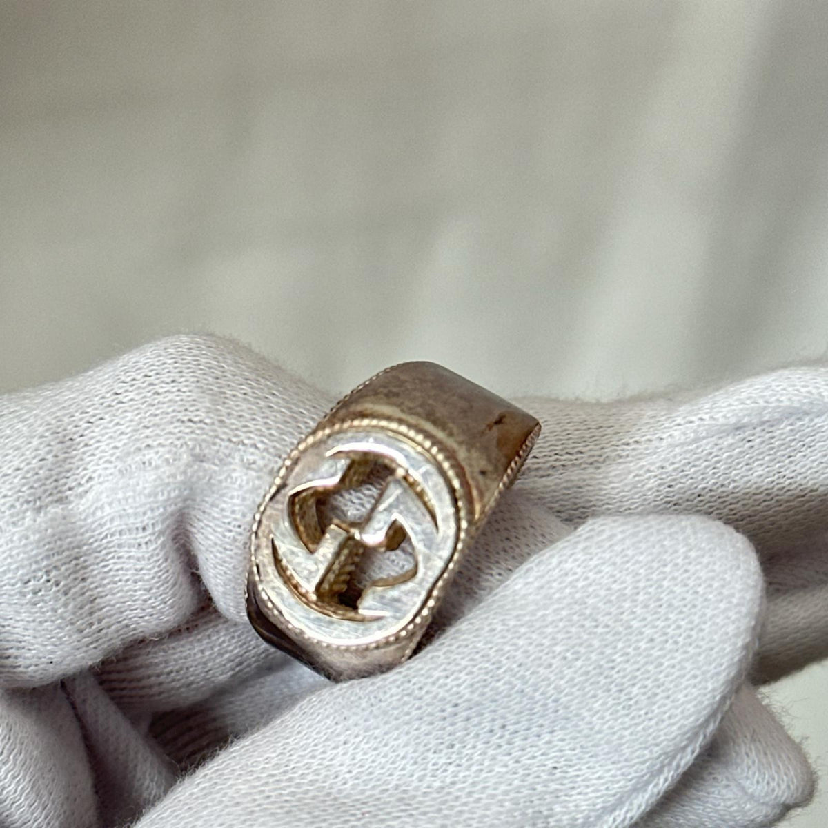 GUCCI インターロッキング G シルバーリング ワイド