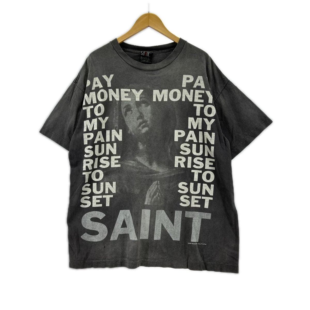 半袖Tシャツ SAINT MICHAEL 24SS PAY MONEY TO MY PAIN SS TEE XL フェード ブラック