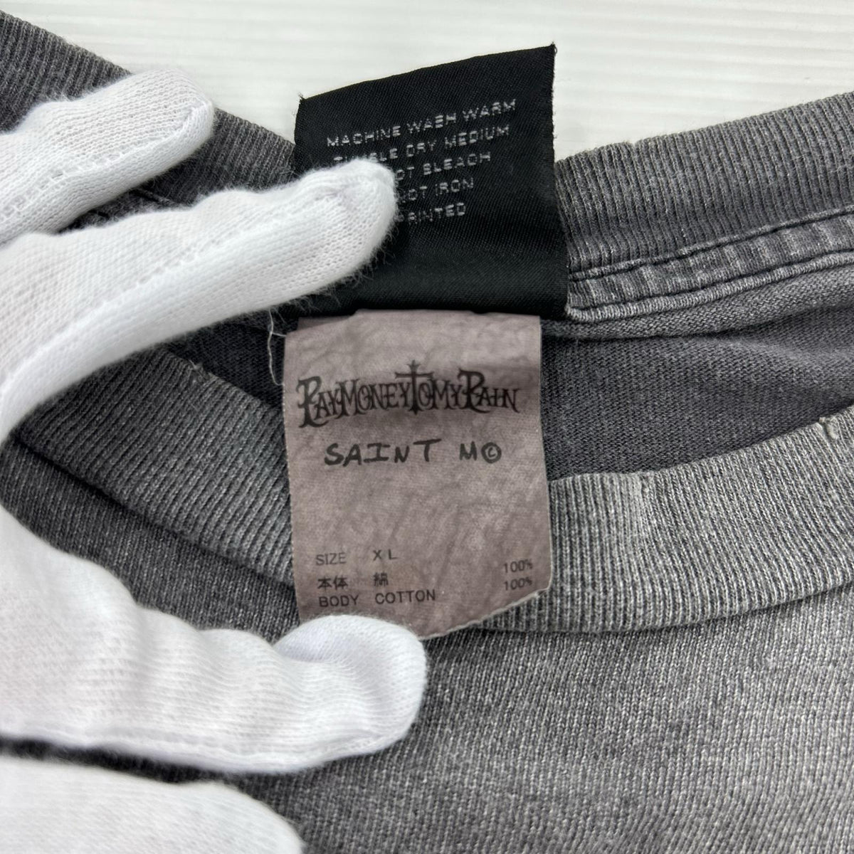 半袖Tシャツ SAINT MICHAEL 24SS PAY MONEY TO MY PAIN SS TEE XL フェード ブラック