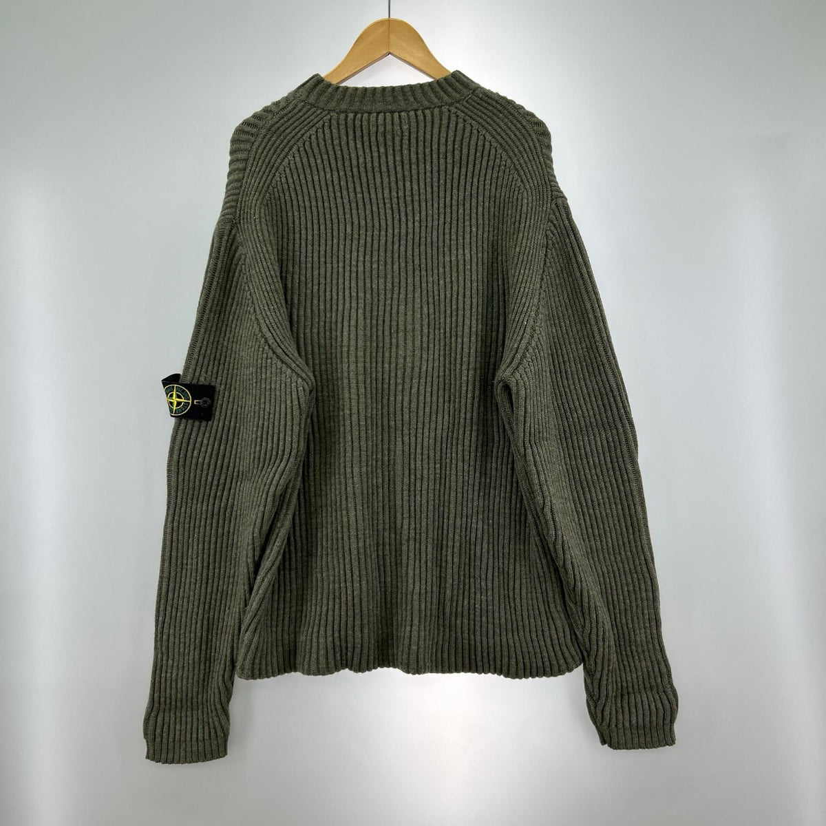 ニット STONE ISLAND 00s Paul Harvey期 ウールニット XXL オリーブ